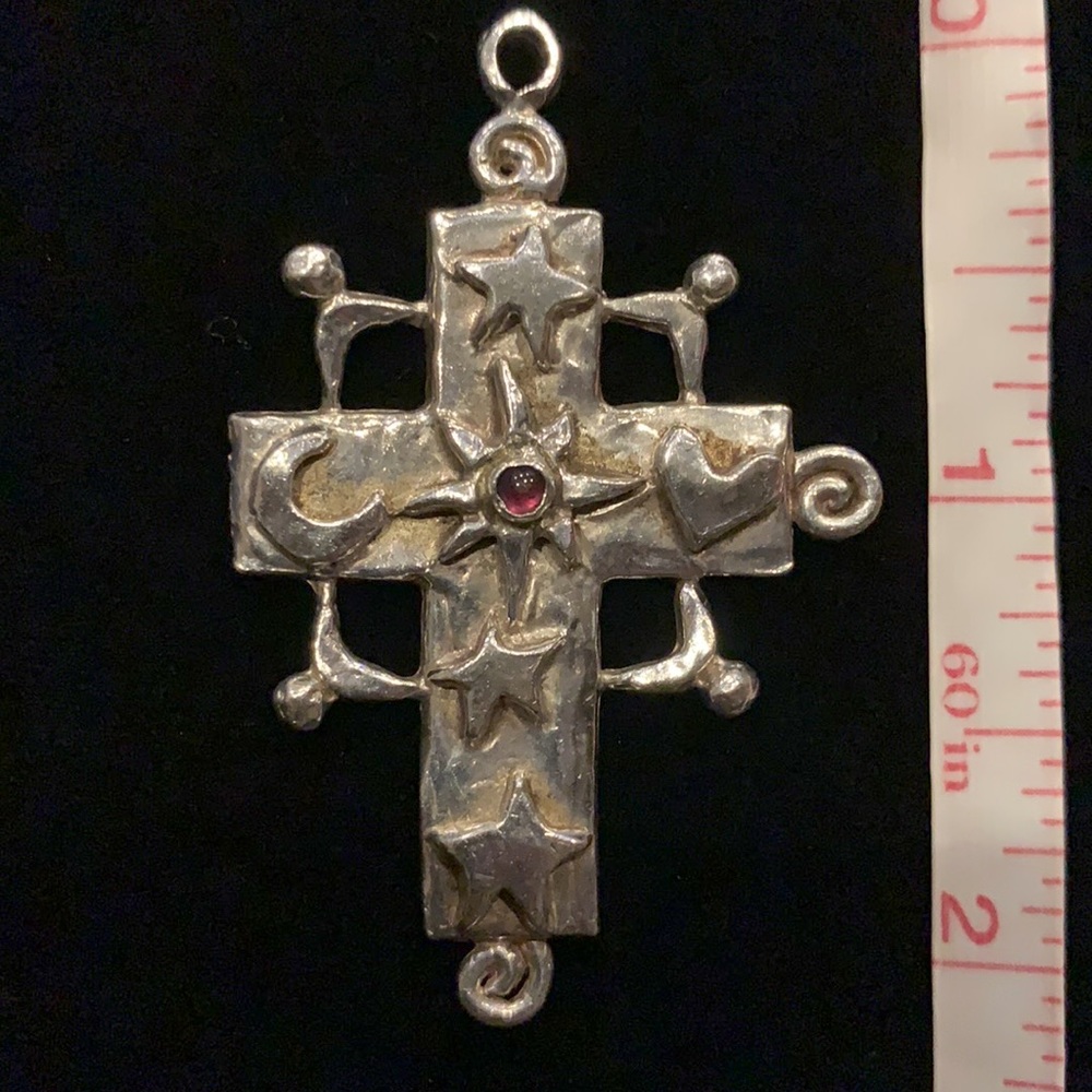 Sterling/Amethyst Cross/Artisan